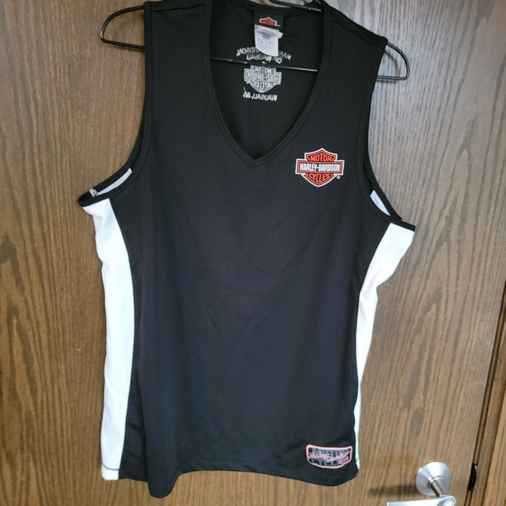 LIMITED EDITION Harley Davidson Black Performance V Neck  Tank Top Size XXL